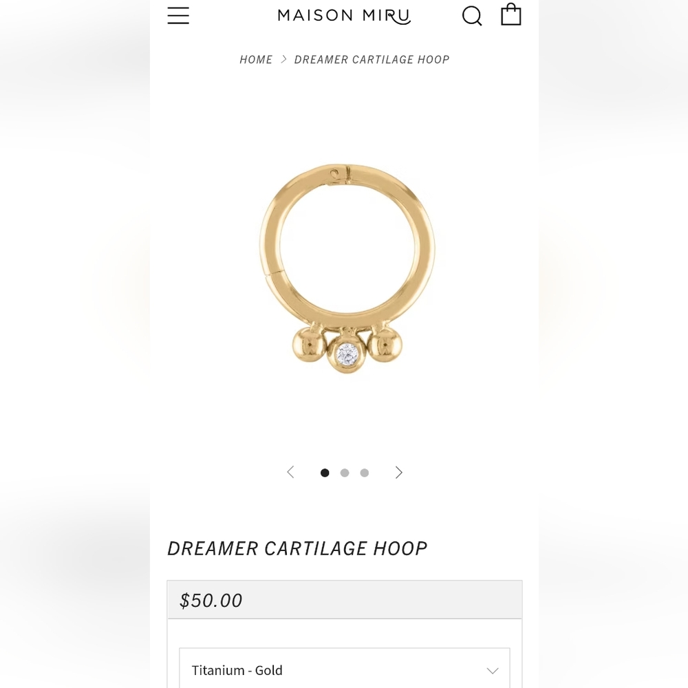 Maison Miru ✨ Dreamer Cartilage Hoop
